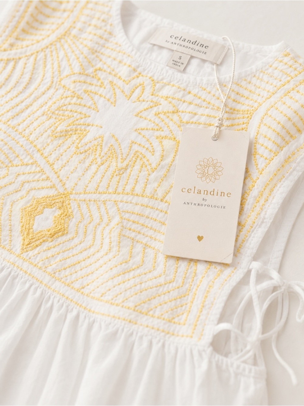 Anthropologie Celandine Embroidered Babydoll Top NWT Sold Out Boho Blouse S